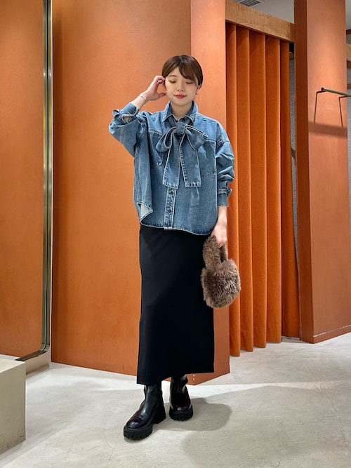 デニムボウタイシャツ（シャツ/ブラウス）｜Whim Gazette（ウィム