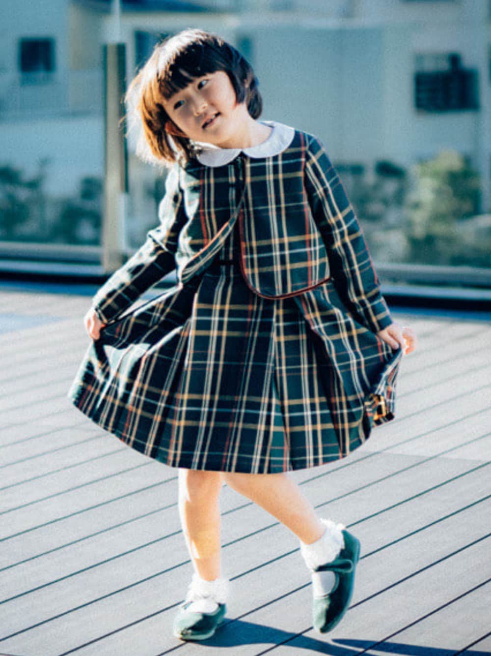 B:MING by BEAMS / CEREMONY TR チェック ワンピース（100～130cm