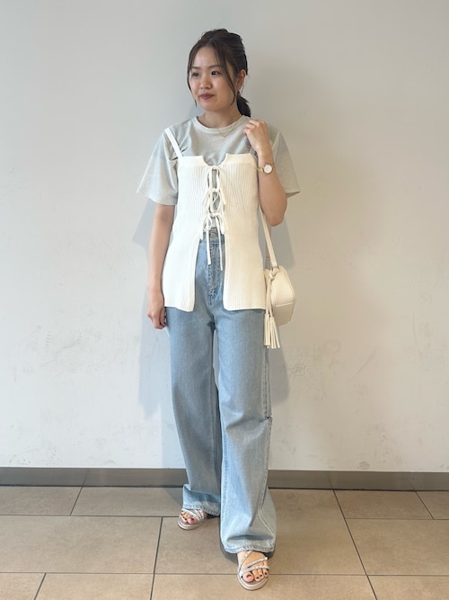 セール】フロントリボンニットキャミソール（キャミソール）｜SENSE OF