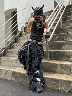 UNIZ】BLACK MONSTER PANTS / 【ユニズ】ブラックモンスターダメージ