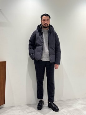 小松マテーレ シャンブレー フード ダウンジャケット -700FP 撥水機能