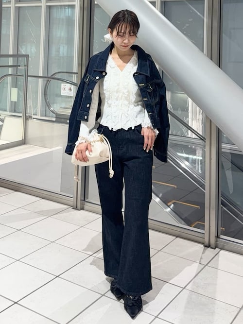 フリルレースコンビニットカーデ（カーディガン/ボレロ）｜FRAY I.D