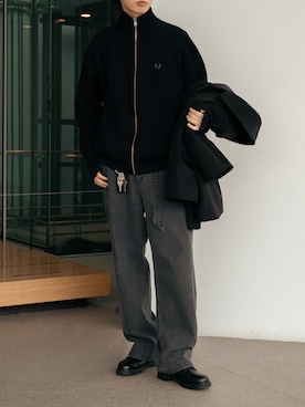 FRED PERRY × BEAMS / 別注 ドライバーズニットを使った人気