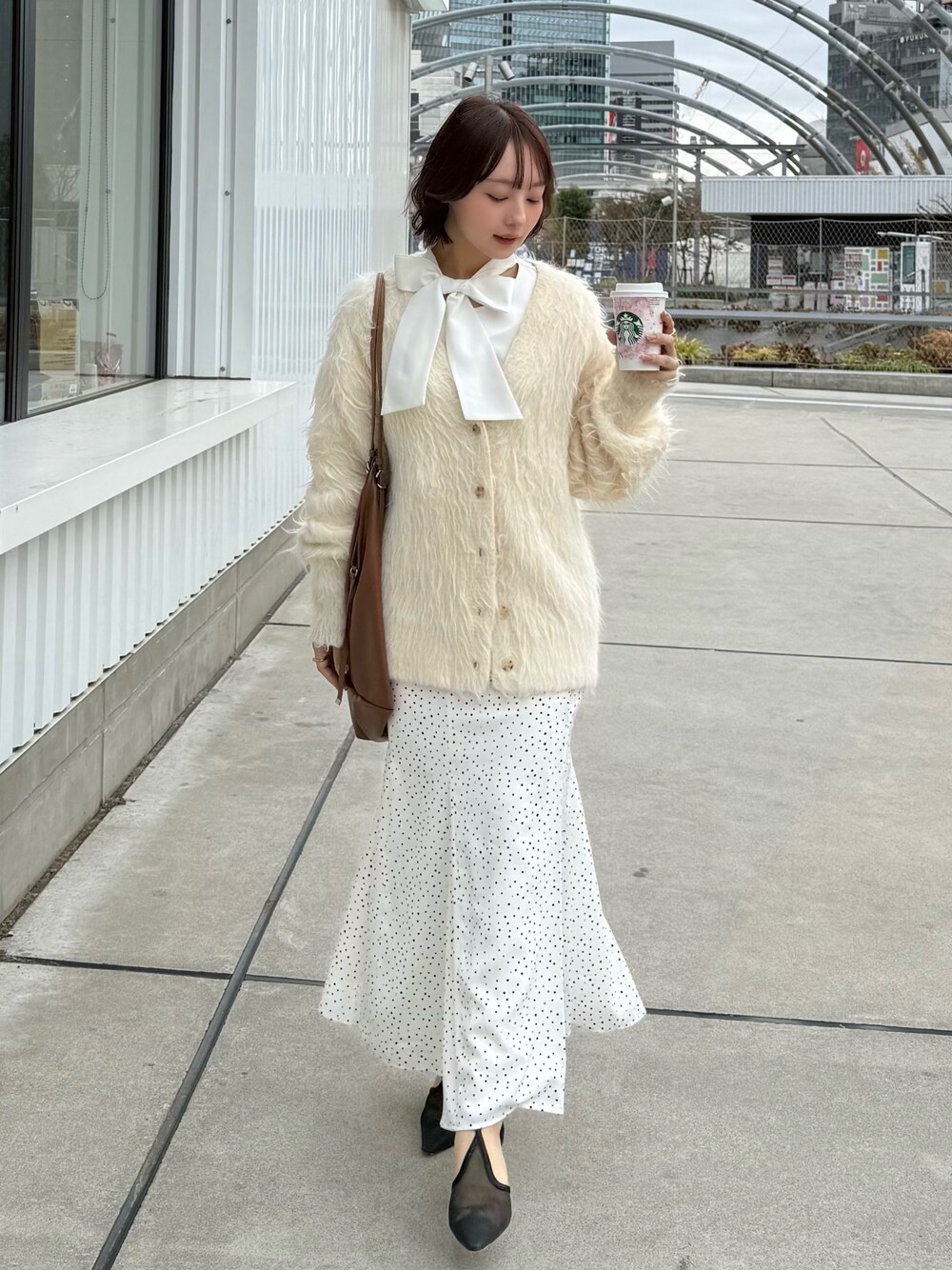 SENEE（セニー）の「shaggy knit cardigan（シャギーニット
