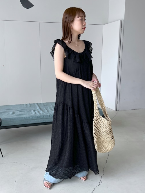 セール】レースフリルノースリーブワンピース 903806（ワンピース