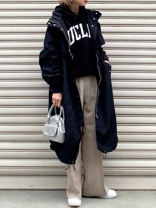 セール】ナイロン ドローコード ロングコート（モッズコート