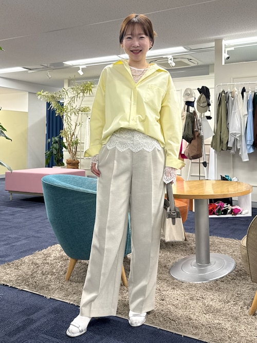 セットアップ対応》ウォッシャブルスラブオックスタックワイドパンツ