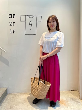 agnes b.のかごバッグを使った人気ファッションコーディネート - WEAR