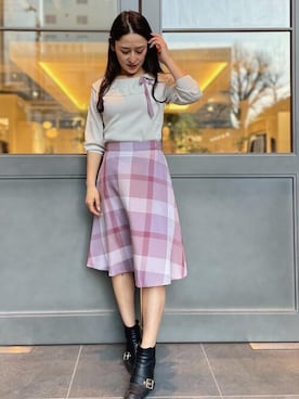 バーバリーブルーレーベル スカート トップス セット チェック38 1円