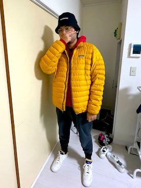 patagoniaのダウンジャケット/コート（イエロー系）を使った人気