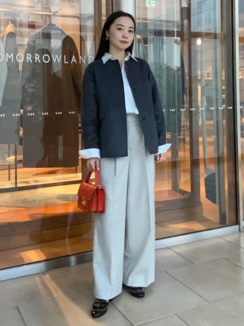 TOMORROWLAND collection ノーカラーコート コート スーパーダブル