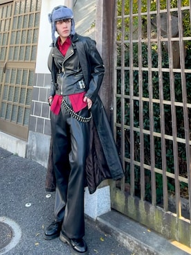 SEXY DYNAMITE LONDONのライダースジャケットを使った人気ファッション