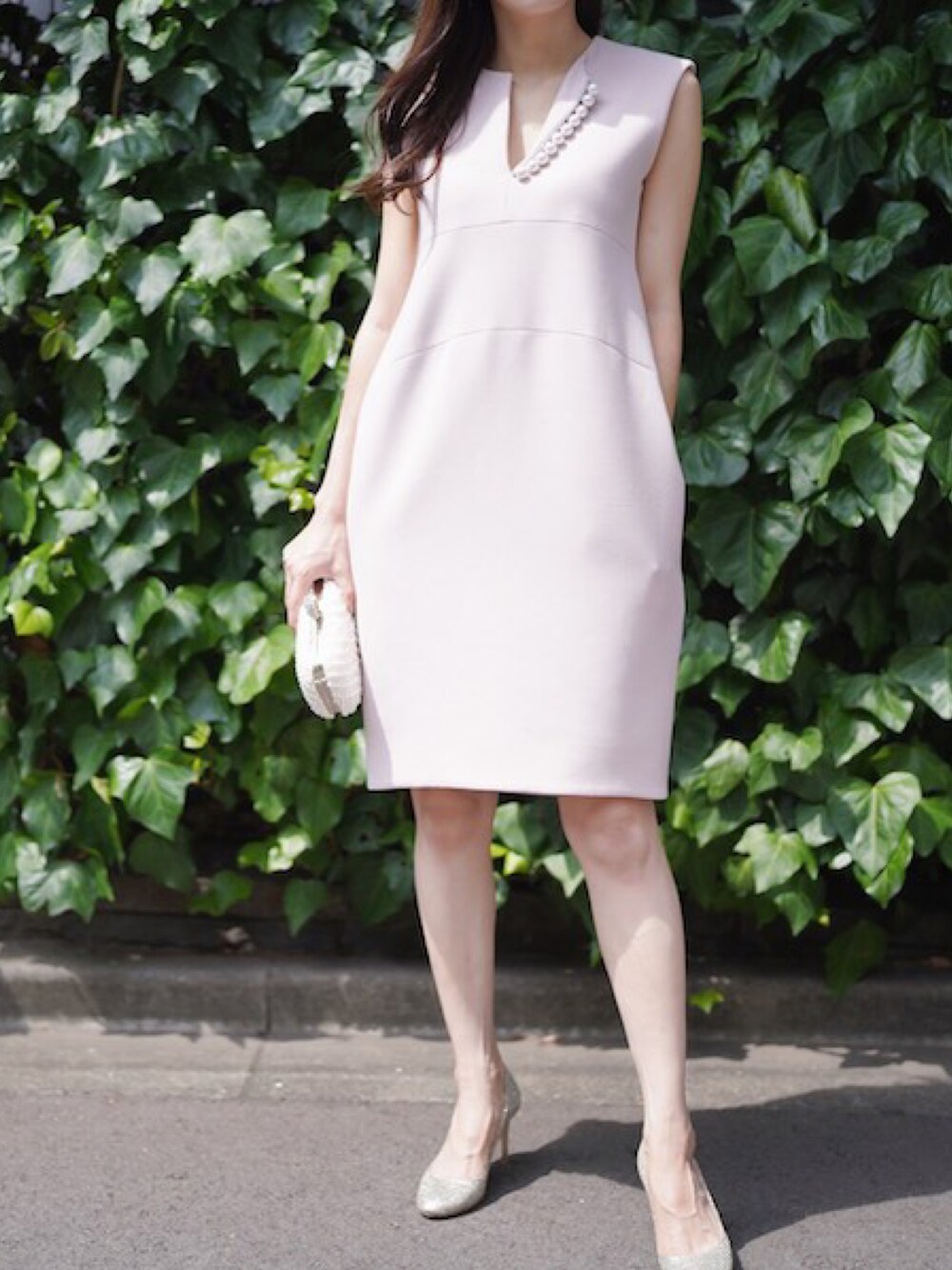 YOKO CHAN ノーカラージャケット ピンク系38サイズ