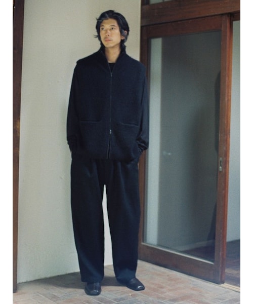 LIDNM（リドム）の「CASHMERE HARD MILLED ZIP VEST（ベスト）」 - WEAR