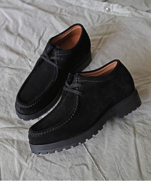 shiun（シウン）の「BLACK SUEDE MOCCASIN（モカシン/デッキシューズ