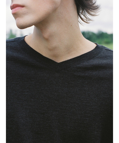 LIDNM（リドム）の「W/Si/Ca 18G V Neck Knit（ニット/セーター）」 - WEAR
