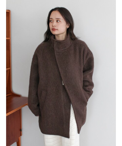 Ungrid（アングリッド）の「アルパカ混ミドル丈スタンドカラーコート