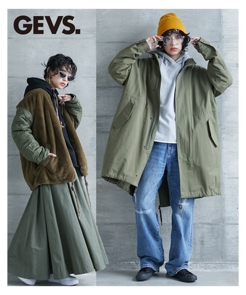 nissen（ニッセン）の「大きいサイズファーブルゾンライナー付モッズ