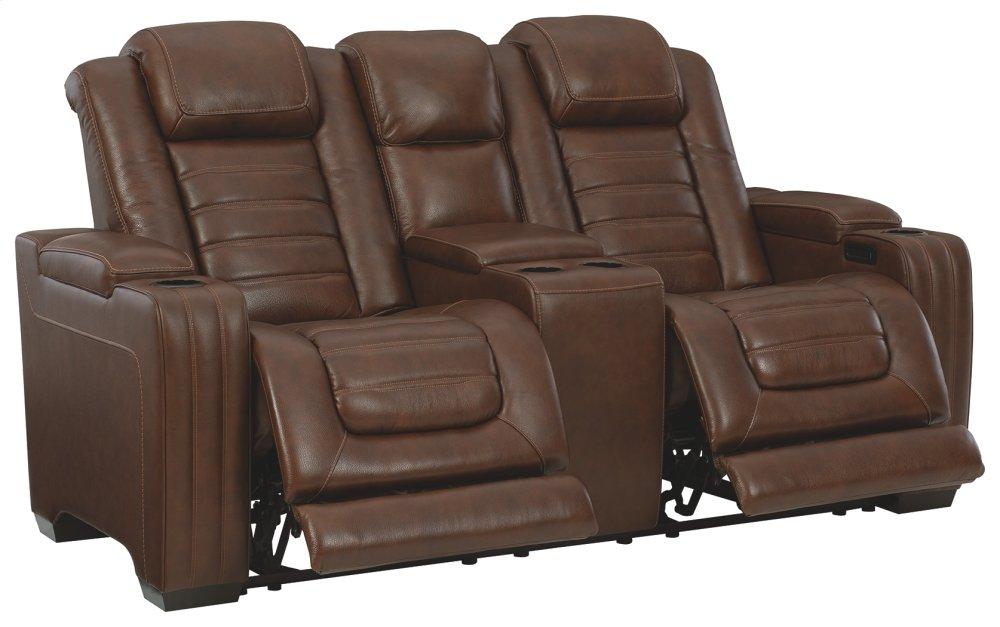 ASHLEY FURNITURE Backtrack Power Reclining Loveseat With Console