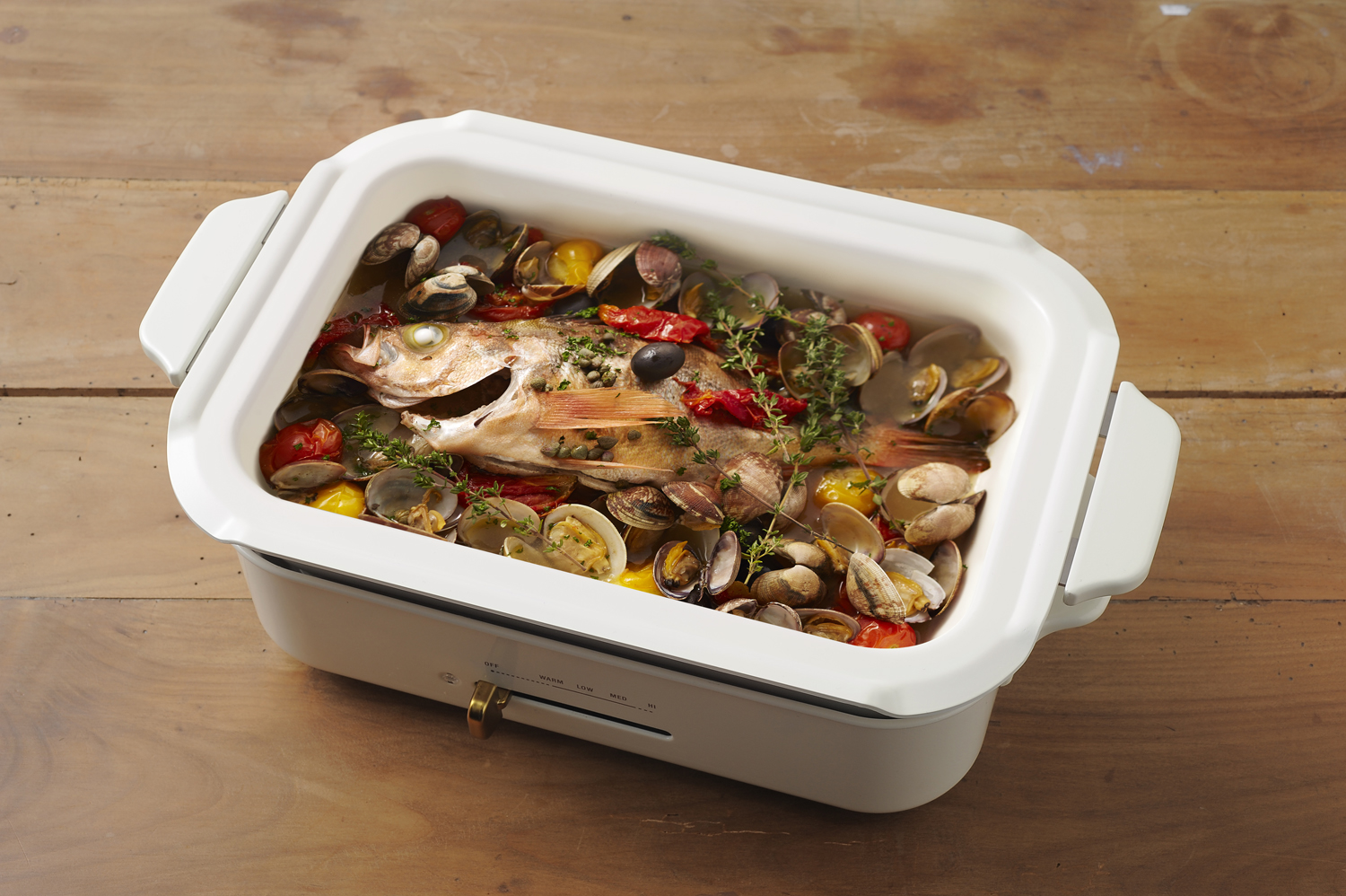 2点セット】コンパクトホットプレート＆セラミックコート鍋 | BRUNO