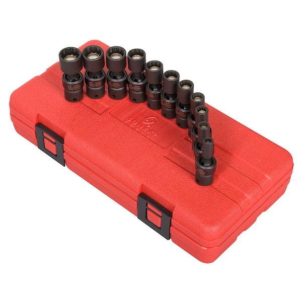 SUNEX TOOLS 14-Piece 1/4 in. Drive Deep Magnetic Socket Set
