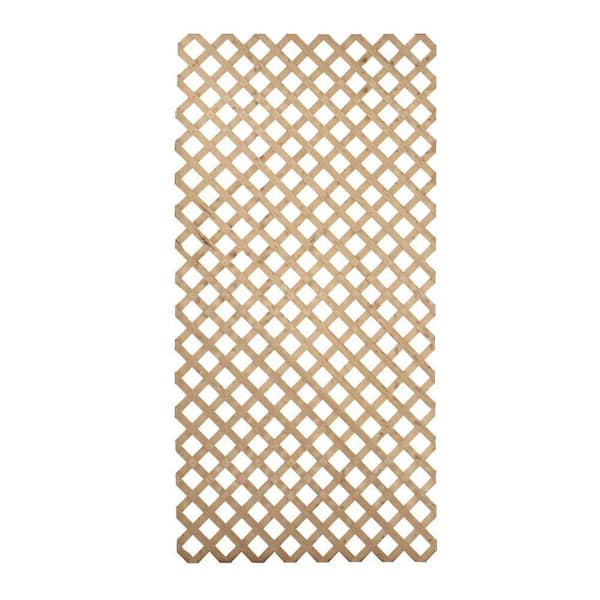 4 ft. x 8 ft. Pressure Treated Pine Wood Garden Lattice Panel