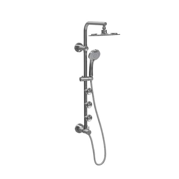 PULSE Showerspas Lanai 5-Spray Patterns with 1.8 GPM 8 in. Wall