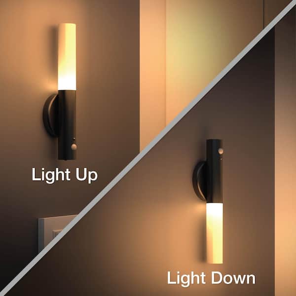 Tzumi Atmosphere Integrated LED Easyglow Black Sconce Light Stick