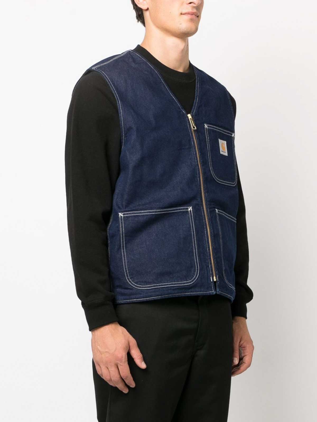 Carhartt Denim vest - Blue - Men|I032704012Y | thebs.com