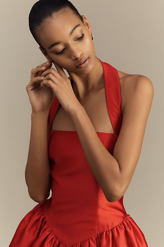 Mare Mare Rebecca Halter Fit & Flare Mini Dress | Anthropologie