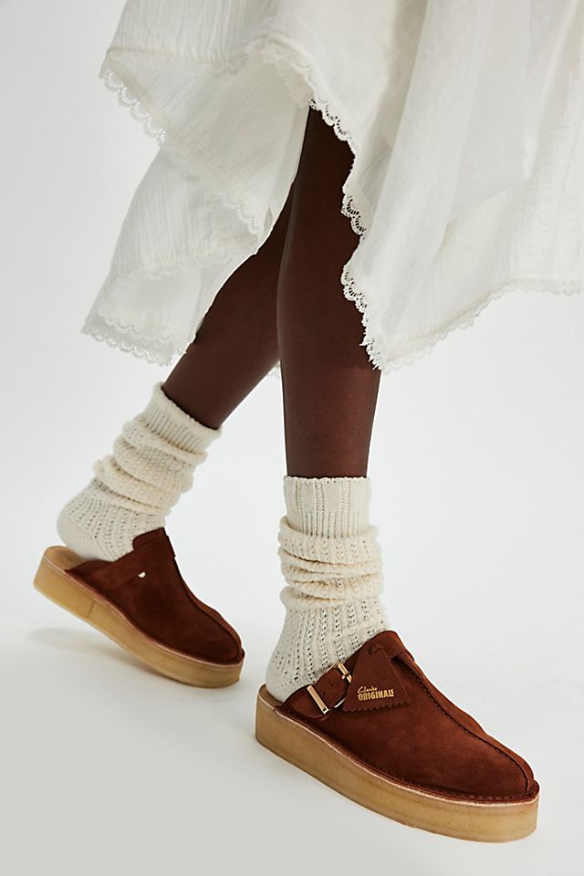 Clarks Trek Wedge Mules | Free People UK