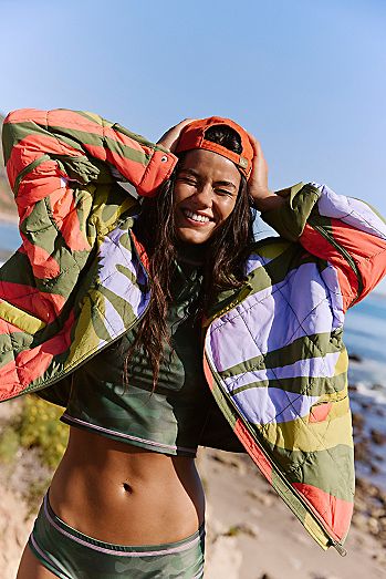 Scrunchy Glossy Printed Pippa Packable Puffer Jacket | Free People