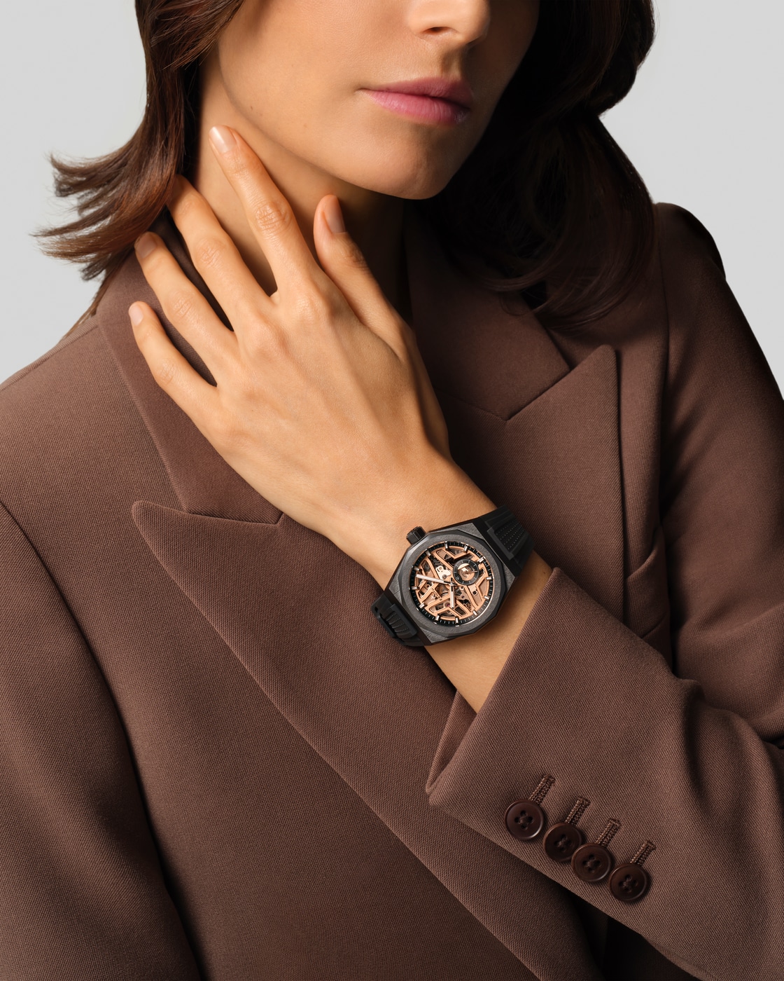 ZENITH デファイ スカイライン スケルトン - 41.00mm, ブラックセラミック