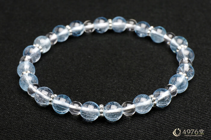 さかい‼️ハートの水入水晶とホワイトトパーズのブレスレット 最高品質