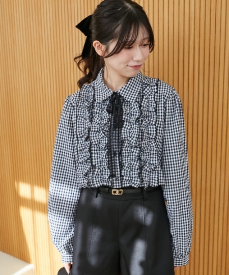 レースリボンタイフリルブラウス/MAJESTIC LEGON(マジェスティック