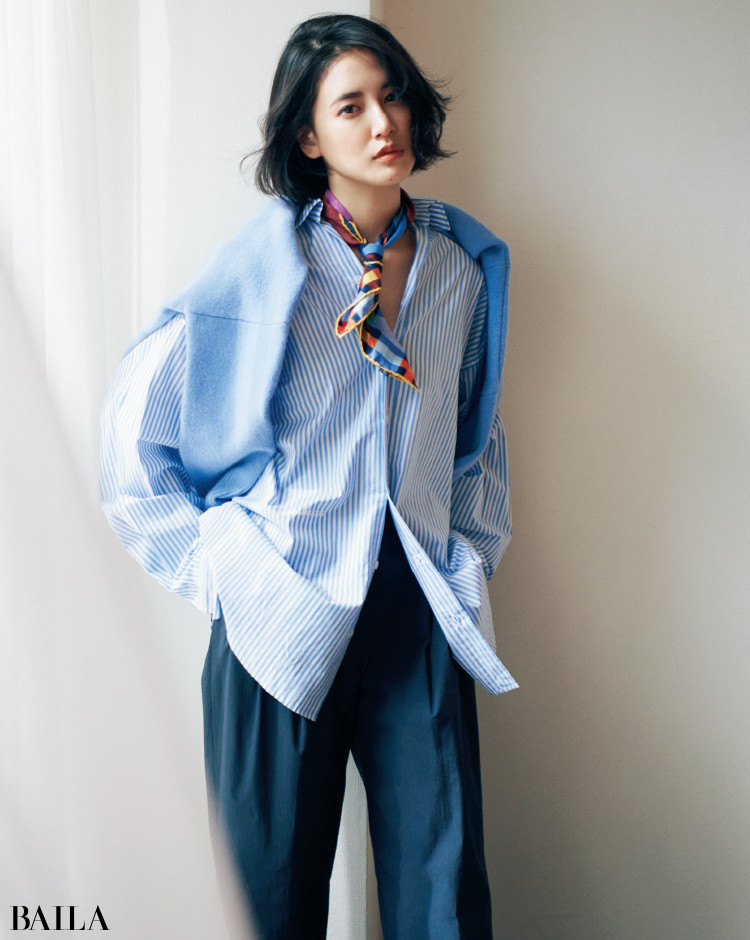 藤井夏恋とシャツ】この春はストライプとサファリ風がトレンド