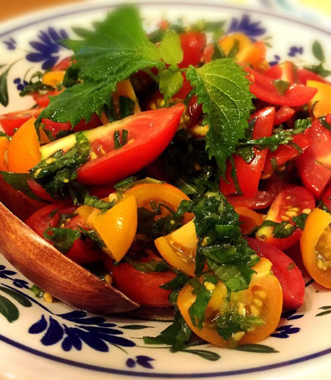 シソとトマトのサラダ by loveloco 【クックパッド】 簡単おいしい