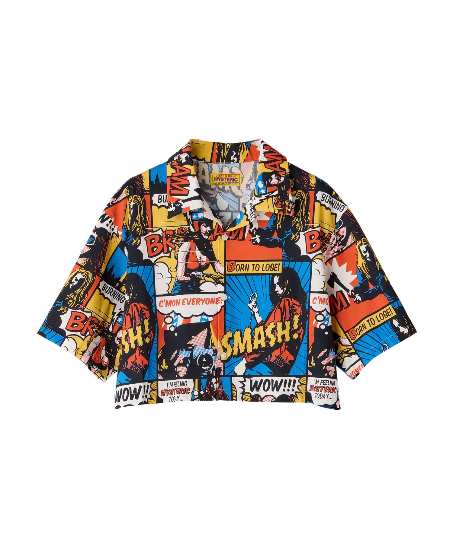 ROCK HAPPENING柄 コンパクトシャツ|HYSTERIC GLAMOUR WOMEN