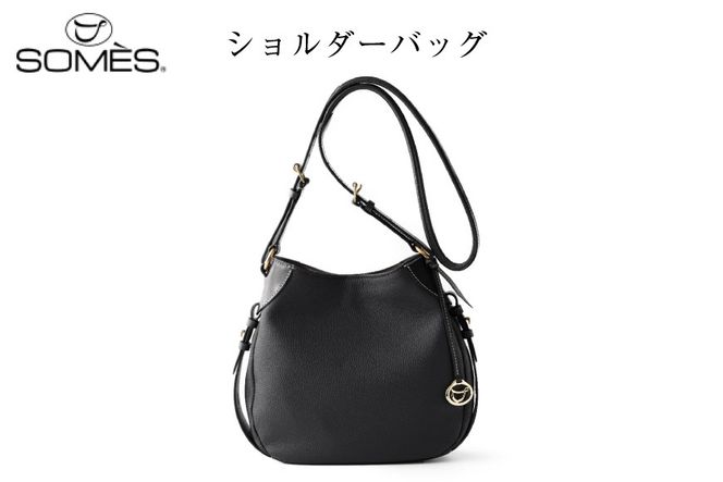 SOMES ショルダーバッグ クロスボディ ショルダー（ブラック）IL-47