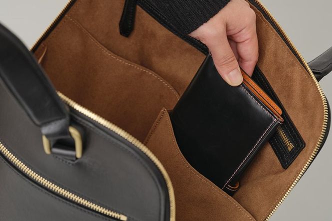 SOMES バッグ タテ型ブリーフ （ブラック）HE-01 [ソメスサドル 北海道