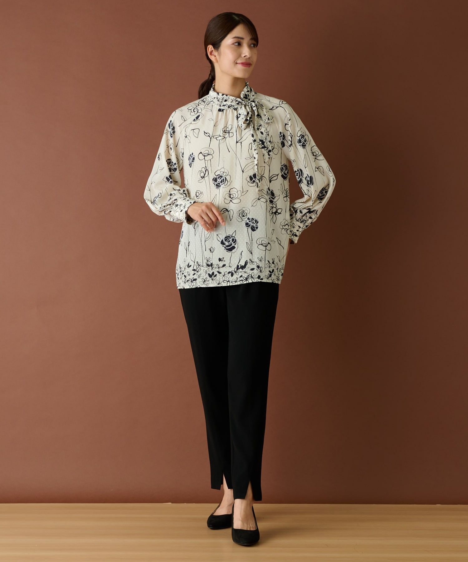 ROCHAS Premiere】オリジナルプリントブラウス|レリアン | レリアン