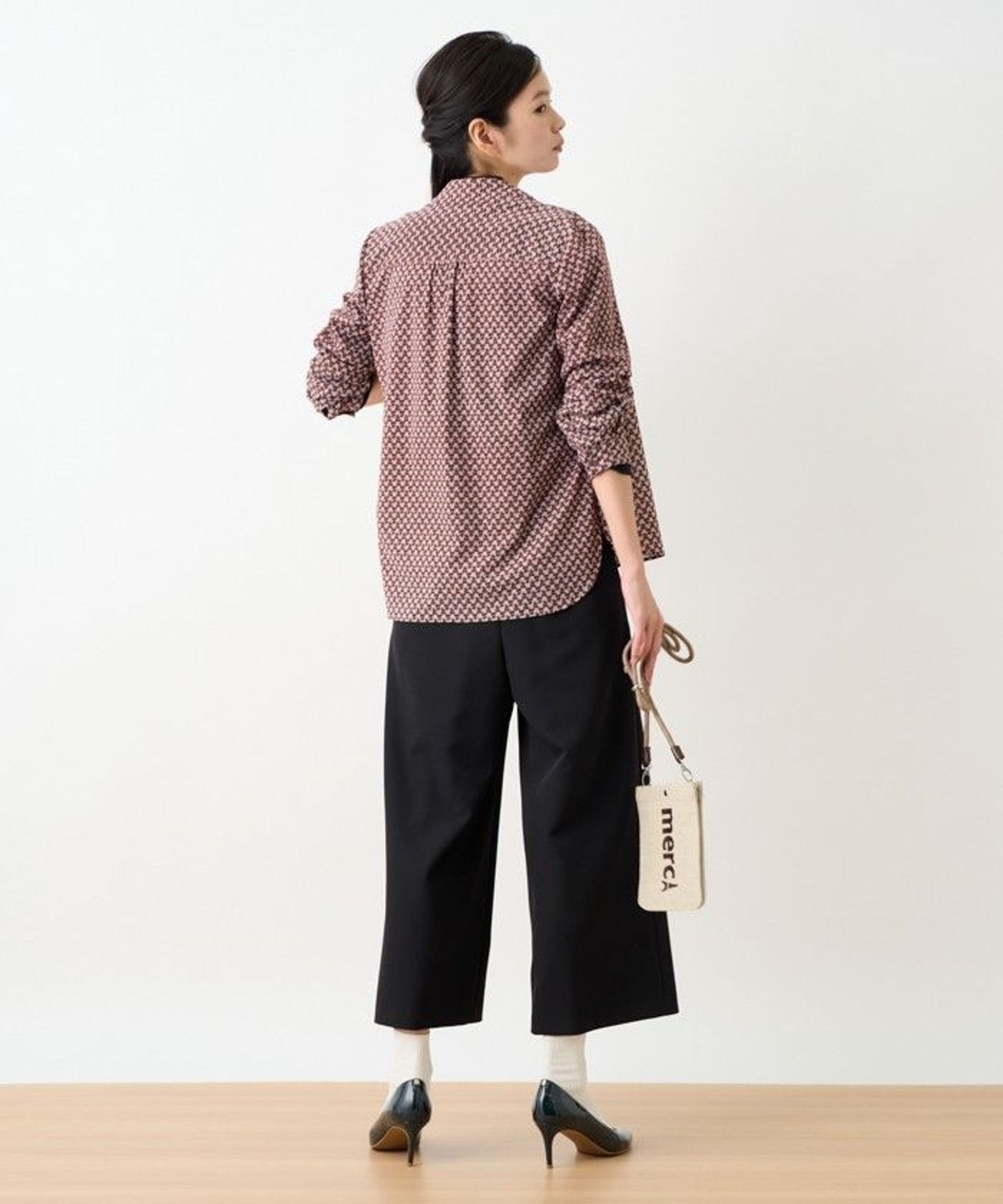 洗える 後ろゴムのびのびワイドクロップドパンツ|キャラ・オ・クルス