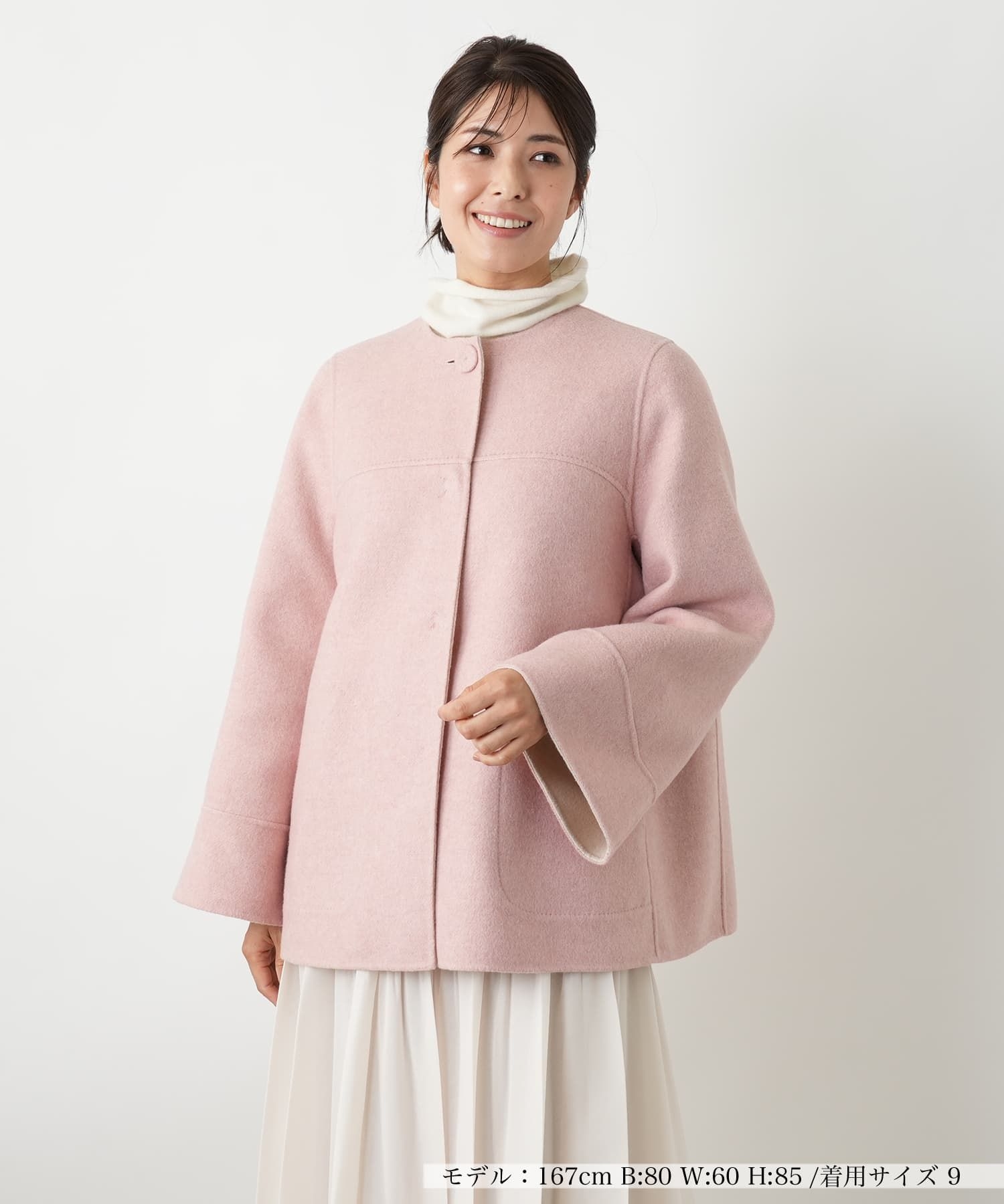 Leilian レリアン/お洒落!!ハーフコート 9 レリアン ☆美品☆Leilian