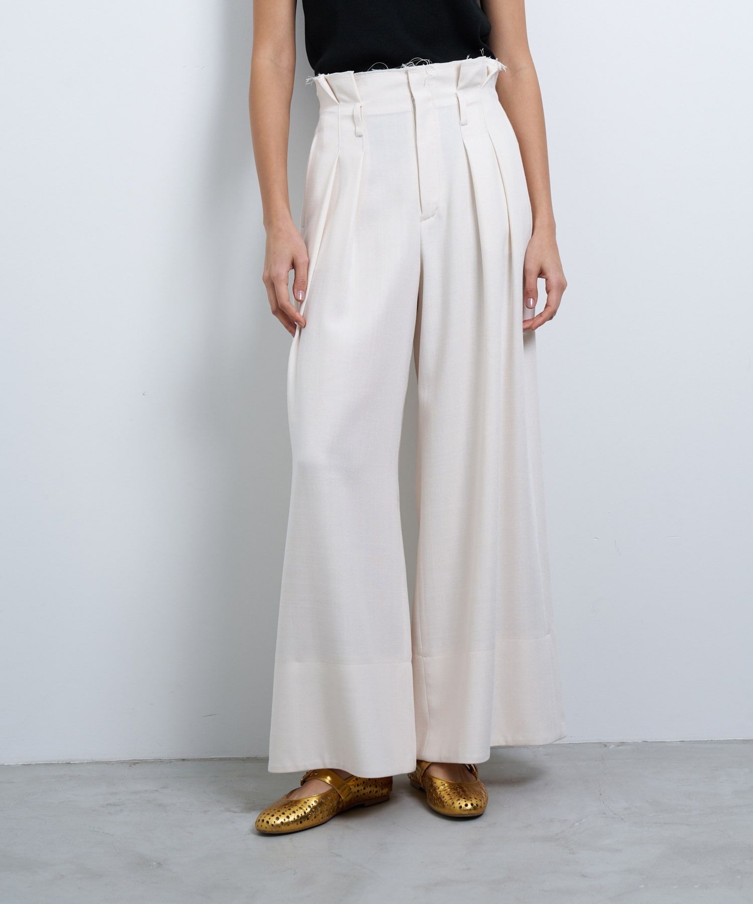 オックスハイウエストワイドパンツ|LANVIN en Bleu | レリアン公式