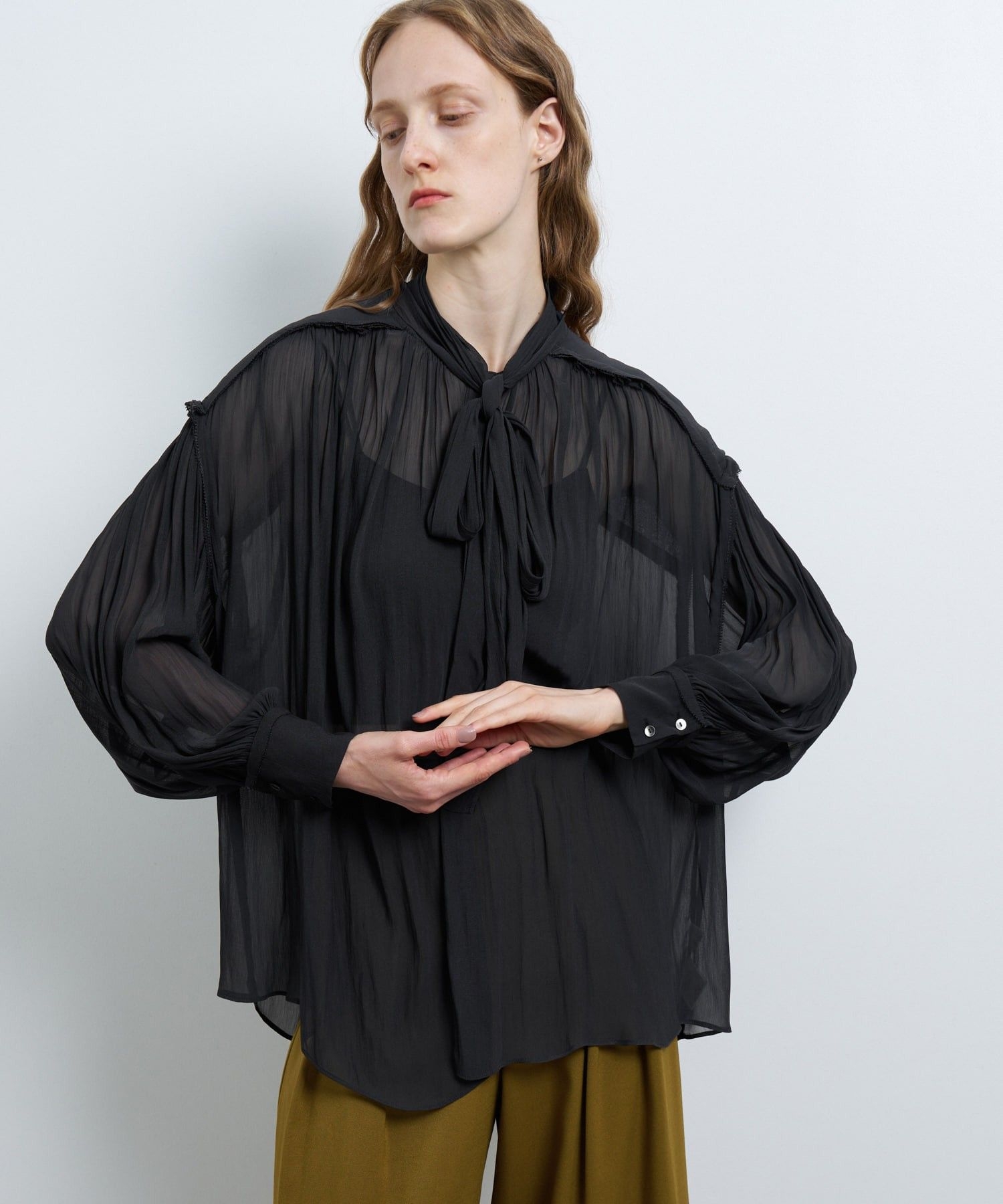 シアーヨーリューボウタイブラウス|LANVIN en Bleu | LANVIN en Bleu