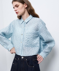 クロップドフレアシャツ|LANVIN en Bleu | LANVIN en Bleu | ランバン