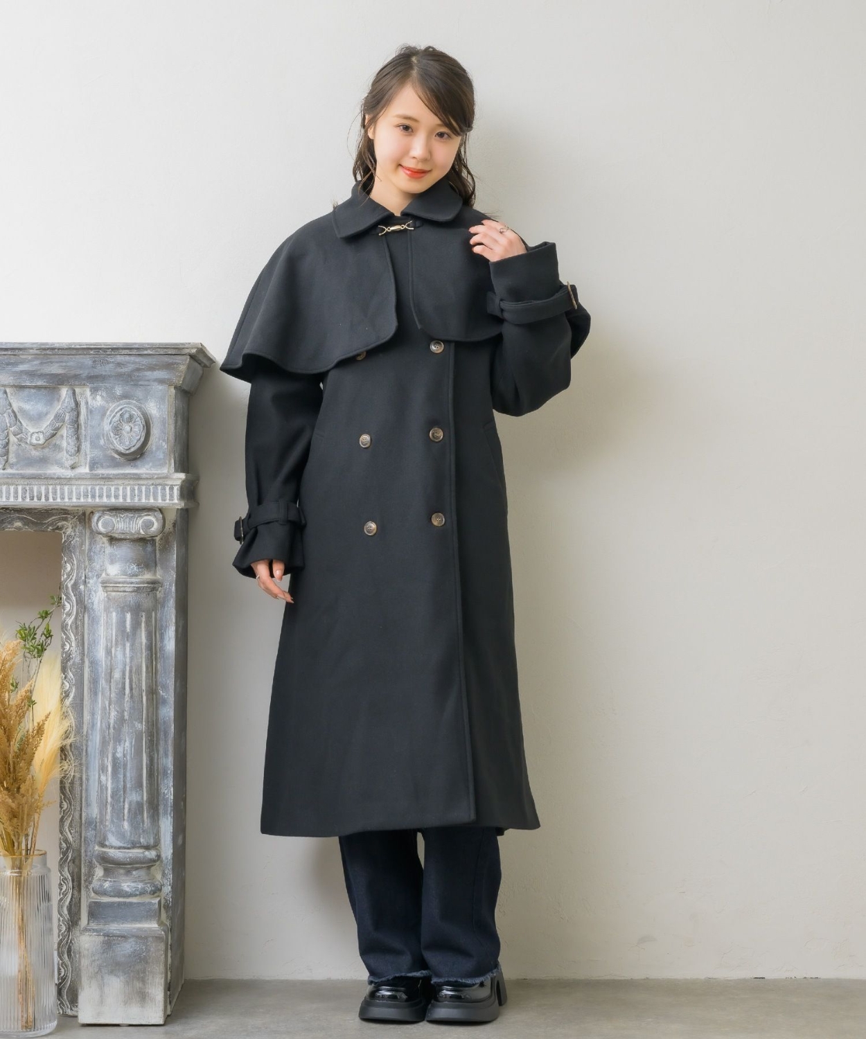 ビット付ケープコート|ems excite | RETRO GIRL ONLINE STORE レトロ