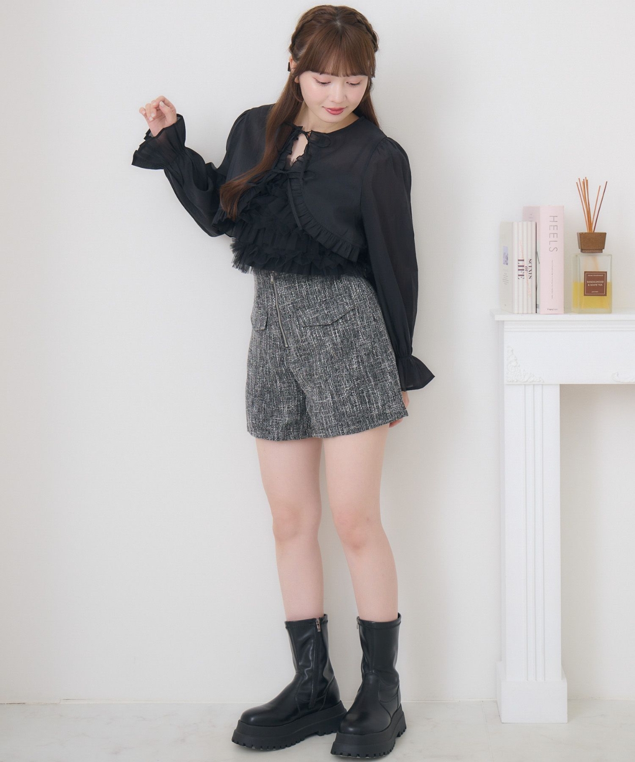 セットアイテム】フリルチュールキャミSET|ems excite | RETRO GIRL