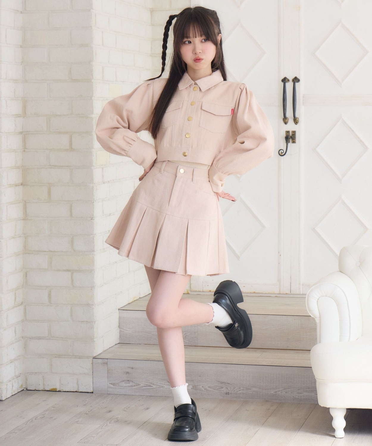 Gジャン＆プリーツSKセット|ems excite | RETRO GIRL ONLINE STORE