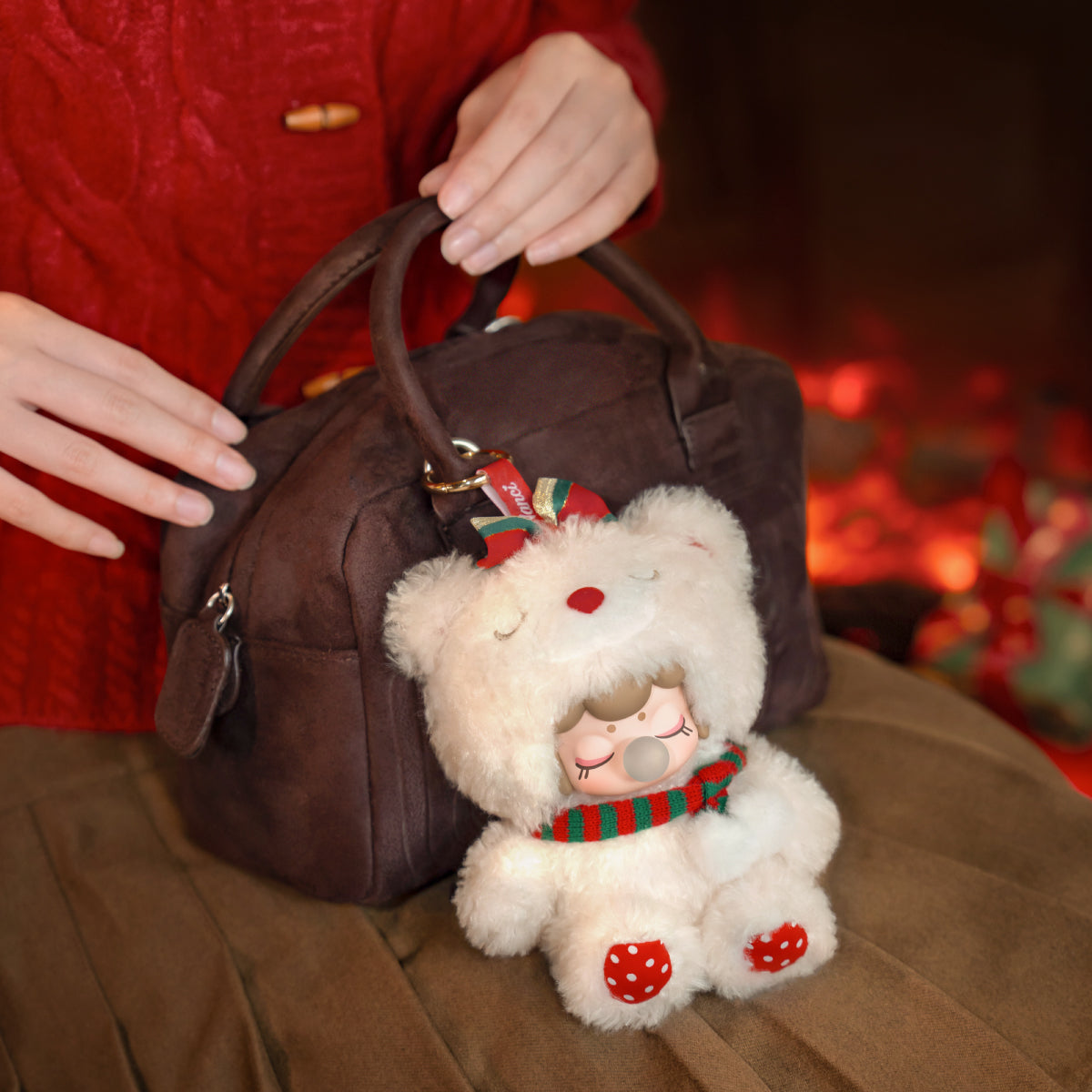 Rolife Christmas Bear Plush Pendant MN002 | Christmas Plush Gift